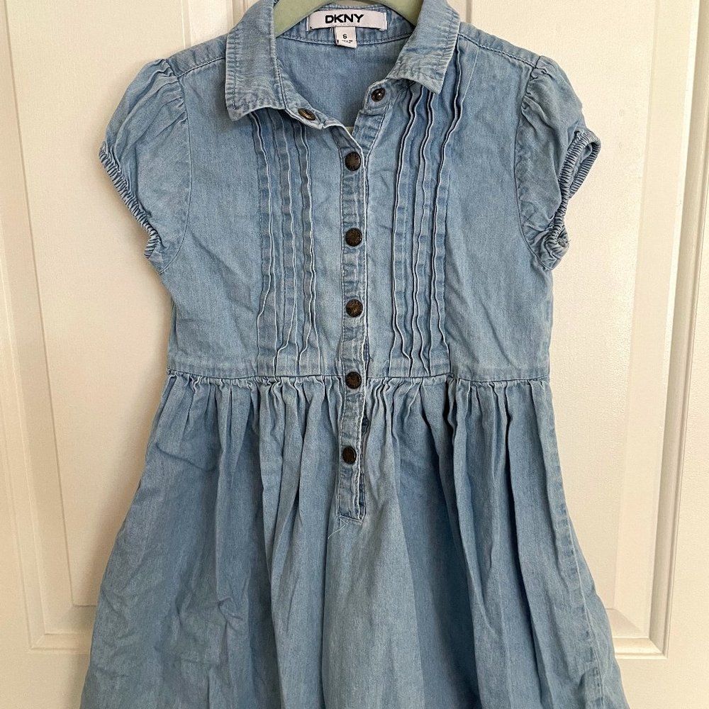 DKNY Girls Denim Dress 6YO